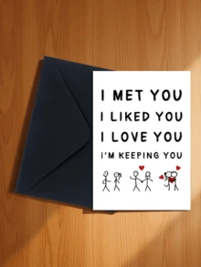 1/2pcs "I Love You, Love You, Cherish You" Anniversary And Love Celebration Greeting Cards - A - View 14
