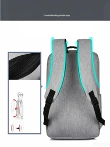 1pc/10pcs Minimalist Laptop Backpack Business Computer Bag Casual Travel Daily Use Student School Bag Lightweight Nylon Zipper Storage Design Suitable For Campus College Students Teenagers Men Women Back To School Season Essential Urban Casual Daily Commute - Multiple Styles - View 7