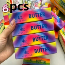 6pcs/1pc Soft Slow Rebound Rainbow Cream Squeeze Toy, Ultra Soft & Squishy, Slow Rebound, Sensory Squeeze Relaxation, Soft Toy For Office Desk, Daily Stress Relief, Party Favor, Gift Basket Filler, Perfect Birthday And Holiday Surprise Gift, Men's And Women's Gift, Wedding Gift, Bridesmaid Gift, Graduation Gift, World Cup, Adult Stress Relief Tool, - Multicolor - View 3