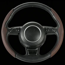 2pcs Sporty Anti-Slip Steering Wheel Cover - Faux Leather (PU Leather) + Breathable Holes + Segmented Embedded Design + No Inner Ring, For Tesla/Model/Car/MPV/SUV/RV/Pickup/Van - PU Leather With Holes - View 10