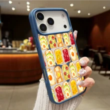 トースト 卵 アボカド トマト ジャム パター パターチョップ レトロ柄 フード柄17ケース,プレゼント用・自分用両方に大活躍,感あふれるキュートスマホケース防水・耐衝撃・耐傷性に優れたソフトケース。対応機種： 17 Pro Max、17 Pro、17、16 Pro Max、6 Pro、16 Plus、15、15 Pro Max、15 Pro、15 Plus、11、12、13、14 Pro Max、11 Pro、11 Pro Max、12 Pro、12 Pro Max、13 Pro、13 Pro Max、14 Plus - ブルー - チェックする 22