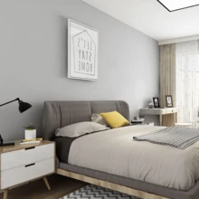 1 Roll Gray Self-Adhesive Wallpaper, Easy To Clean And Remove, Suitable For DIY Home Decor, Ceiling, Partition And Curved Wall Stickers. Room Decoration, Wall Decoration, Bedroom Decoration, Bathroom Decoration, Living Room Decoration, Kitchen Decoration, Room Decor Supplies, Living Room Decoration, Home Decoration, Wall Art Wallpaper - Grey - View 3