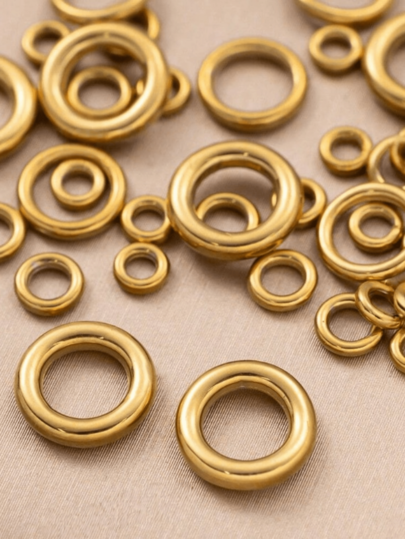 20 pièces Anneaux de saut fermés soudés en forme de O, connecteurs ouverts, anneaux fermés sans couture pour la fabrication de bracelets, colliers, bijoux et accessoires DIY