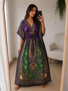 Women Long Dresses - Green - View 1
