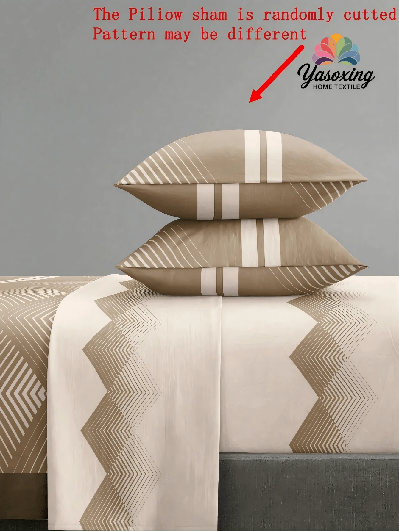 4-Piece Khaki Bohemian Geometric Stripe Pattern Bedding Set, Easy-Care Ultra-Soft Microfiber Bedding Set, Floral Pattern Fitted Sheet Set (1 Flat Sheet + 1 Fitted Sheet + 2 Pillowcases), Fitted Sheet Set, Suitable For King, Queen, Full And Twin Sizes, Deep Pocket Design, Pillowcases Up To 11.8 Inches, Soft And Breathable, Wrinkle-Resistant, Better Sleep, Luxury Hotel Style, Gift For Parents And Friends - Camel - View 1