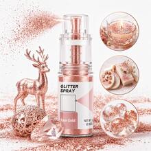 Glitter Spray, Rose Gold Shimmer Spray, Holographic Pearlescent Metallic Glitter, For Baking Surface Decoration, DIY Crafts, Wedding And Party Decor - 1 Item - View 3