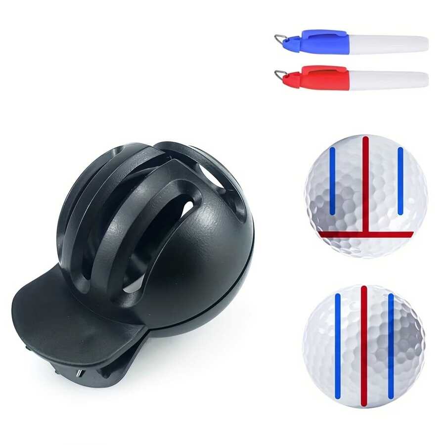 3/6pcs Golf Ball Lining Marker Template, 3-Line Double-Sided Precision Positioning Ball Drawing Tool, Golf Ball Drawing Alignment Template Marking Tool, Line Drawing Tool, Suitable For DIY Golf Training Aid, Outdoor Sports And Golf Gifts