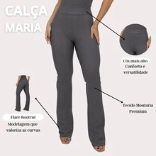 Women's Flare Riding Pants, Premium Bootcut Style, Elegant - 灰色 - 查看 2