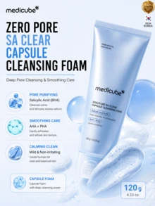 Medicube Zero Pore Clear Blue Capsule Facial Deep Cleanser For Skin Texture, Blackhead & Pore Care | AHA, BHA & PHA For Double Cleansing, Daily Gentle Face Wash, Korean Skincare | 120g / 4.23 Oz - 零度膠囊(AHA+BHA+PHA) - 查看 1