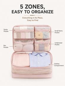New 5-In-1 Compression Storage Bag, Portable Space-Saving Clothing Organizer For Business Travel, Travel Essential - Multicolor - View 5