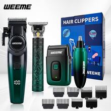 WEEME 4-In-1 Professional Men's Grooming Kit - Electric Shaver, Beard Trimmer, Nose Hair Trimmer, USB Rechargeable, Powerful & Precise Cutting - Multicolor - View 11