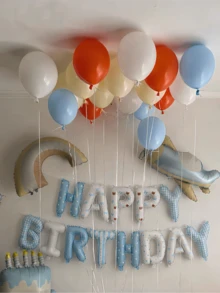 13件組生日快樂橫幅鋁箔氣球，生日派對裝飾氣球 - 查看 11