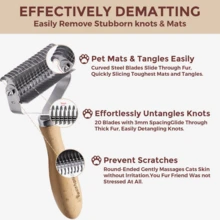 Professional Pet Grooming Dematting Tool Stainless Steel Undercoat Brush For Large Medium Dogs & Cats - View 6