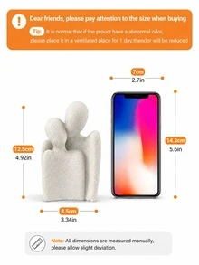 Abstract Family Statue, White Minimalist Hugging Sculpture, Modern Home Decor, Suitable For Bookshelf, Desk And Living Room - Multiple Models 2 - View 10
