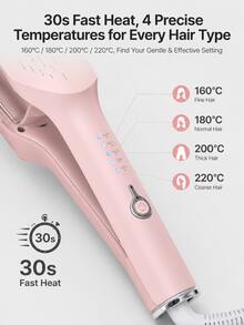 Hair Crimper Iron, Curling Iron For Hair And Hair Curler, Crimping Iron And Curling Hair Tool, Hair Tools For Styling, Hair Styling Tools, Hair Stylist Tools, Hair Salon Equipment, Cosmetology Supplies, Hairstylist Essentials, Hair Supplies - Pink 4-piece Set (1 Curling Iron, 2 Hair Clips, 1 Styling Comb) - View 5
