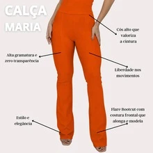 Women's Flare Riding Pants, Premium Bootcut Style, Elegant - 橘色 - 查看 4