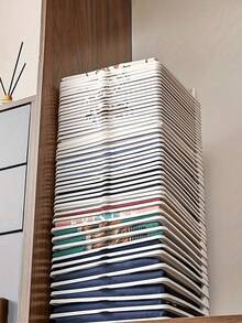 15/10/1pc Set, Foldable Space-Saving Shirt And Pants Organizer, Convenient Access, Ideal For Home Closet Organization, Creative Foldable Clothing Storage Board, Multi-Functional Anti-Wrinkle Portable Storage Rack - Multicolor - View 4