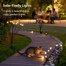 Solar Firefly Lights, Weather-Resistant Outdoor Garden Pathway Lights, Suitable For Yard And Patio, Easy Installation, Hardware Included, IP65 Waterproof, Outdoor Lawn Wedding Decoration, Night Proposal Setup - Solar-powered Firefly Lamps - View 4