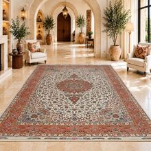 سجاد إسكندنافي قابل للغسيل – تصاميم نوردية للمنازل الحديثة - مثالي لغرفة المعيشة، غرفة النوم، الممر، المطبخ - سجاد داخلي وخارجي | بطانة مانعة للانزلاق - بني مصدي - مشاهدة 4