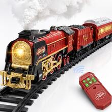 Don't Miss It! Creative Remote - Controlled Electric Toys With Flexible Operation, Inspiring Boundless Imagination. 9064B - 1 Vintage - Style Steam Spray Train Gift Box - Red - View 1