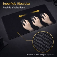 Mouse Pad Gamer Com Estampa de Fundo do Mar Tubarão Baleia - Visão 6