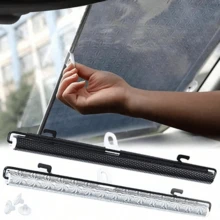 1pc Automatic Retractable Car Sunshade, PVC Heat-Insulating Roller Blind Sun Protection Cover, Car Adsorption-Style Blackout Curtain, UV-Resistant Heat-Insulating Curtain, Easy Installation, Suitable For Most Car Models, Heat-Insulating Sunshade - A - View 12