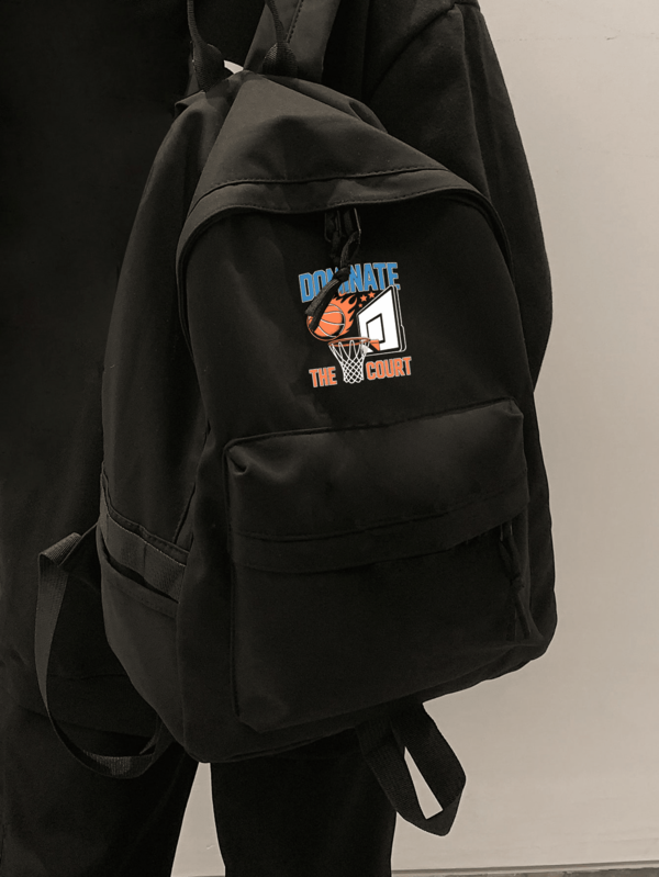 Fashionable Men's Dual-Shoulder Backpack,DOMINATE COURT Pattern, Large Capacity Commuter Bag,Backpack Bag For School College,Travel Bags,Camping Bag.