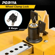 PORIYA Wheel Lock Clamp Car Caravan Trailer Security Keys Heavy Duty 13''-15'' - Wheel Clamp Lock - View 5