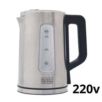 Chaleira Elétrica Black+Decker KEPG-BR Inox 110V OU 220V 1,7L Base Giratória Desligamento Automático Aquecimento Rápido Design Moderno e Seguro