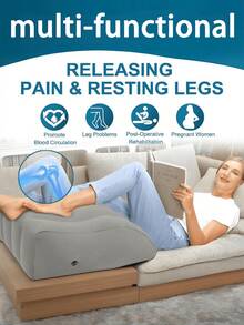 Sleek Inflatable Leg Elevation Wedge Pillows For Bed - Functional Body Pillow To Reduce Swelling Discomfort And Resting Fatigued Ankles. Multi-Functional Support Pillows For Fast Post-Operative Rehabilitation & Expectant Pregnant Women. - Multicolor - View 3