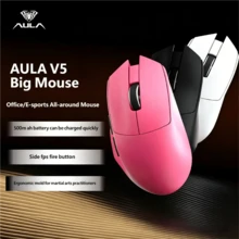 AULA V5 Gaming Mouse Medium Large Hand Ergonomics Lightweight Computer Mouse For Offce Game Three-Mode Wireless Bluetooth Wired E-Sports Wireless Mouse - View 2