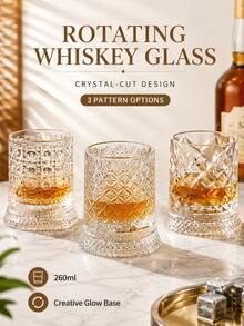 1 buah Gelas Wiski Putar, Gelas Putar "Gaya Klasik" yang Dirancang Khusus untuk Wiski Scotch; Cocok untuk Bar, Pesta, Penggunaan di Rumah, dan Hadiah. Menampilkan Kilau Seperti Kristal Premium dan Desain Putar Anti-Tumpah; Juga Cocok untuk Bir - MultiWarna - View 2