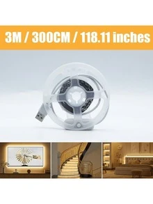 10m/5m/3m/2m/1m USB供電LED燈條，多功能可裁剪LED燈條，按鈕控制，暖白色，適用臥室、衣櫥、廚房櫥櫃裝飾，易安裝，完美適配臥室LED燈，理想的電視背光燈，適用客廳裝飾、辦公桌配件、旅行、露營、派對與生日禮物，客廳燈光，電競房氛圍裝飾 - 白色 - 查看 16