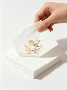 20入/包 鳥類圖案一次性紙餐巾 5x5英吋餐墊 便攜杯墊，適合春季花園生日茶會、戶外嬰兒派對、歡樂兒童慶祝餐點、家庭野餐聚會 - 多款式 - 查看 6