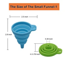 4pcs Portable Folding Silicone Funnel Set, Collapsible Kitchen Funnels, Large And Small, Leak-Proof Liquid Transfer Water Bottle Filling, Travel Camping Dorm Office Practical Tools, Graduation Back To School Gift - View 5
