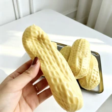 1個高彈性不反彈椰子油花生軟捏壓力球，派對禮袋填充物，女孩玩具，紓壓捏捏玩具，椰子油捏捏球，熱門捏捏玩具，節日必備 - 彩色 - 查看 2
