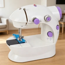 Máquina de Costura Manual Portátil Compacta 2 Velocidades Reparo Rápido de Roupas Ponto Acessível Bivolt - A - Visão 1