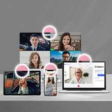 Portable LED Selfie Ring Light, Makeup Mirror Light, Beauty Ring Light For Photography, Clip-On Selfie Light For Live Streaming, Video Conferencing, Photography And Video Recording, Charming Gift, Room Decor, Outdoor Camping Lighting 150mAH - Round Fill Light - View 6