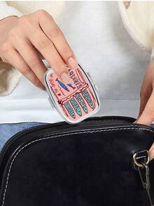 Vintage Fun Fish-Shaped Square Pill Box, Dual Compartment Design, Compact And Portable For Daily Medications And Vitamins, Suitable For Home, Travel, Also As A Unique Pocket/Wallet Gift, Applicable For Emergency Situations, Travel, Hiking And Other Emergency Rescue Occasions - Multicolor - View 7
