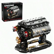 1 buah Mainan Balok Bangunan Mesin V8 Supercar Kreatif, Mainan Rakitan Model Mesin V8, Mainan Model Mini Mesin V8 DIY MOC, Proyek Konstruksi STEM untuk Dewasa, Mainan Edukasi Sains Fisika, Model Pajangan Meja, Hadiah Ulang Tahun, Mainan Balok Bangunan - MultiWarna - View 5
