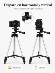 102cm Aluminum Tripod For Cell Phone And Camera, 3-In-1 Adjustable And Foldable Tripod With 360° Rotation And 1/4'' Thread, Compatible With Ring Light For Photo, Video And Vlog - View 7