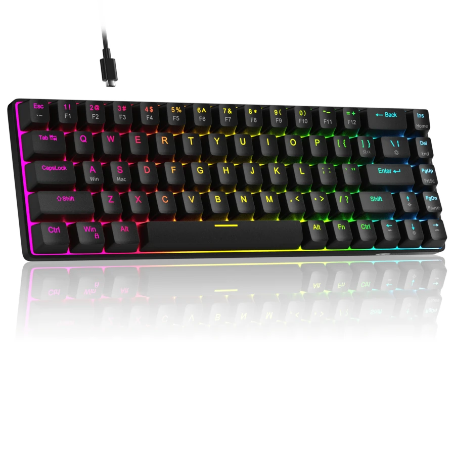 -BOX 68% Magnetic Axis Mechanical Keyboard, Hall Effect Rapid Trigger Keyboard 0.01mm RT Precision, RGB Gradient Backlight, Full Key Hot-Swappable Keyboard, Suitable For FPS Gamers & Office Typing, Desktop/Laptop/Win/MacOS - View 1