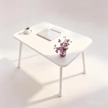 Foldable Desk, Home Office, Simple Bedroom, Sitting, Writing Desk - White - View 2