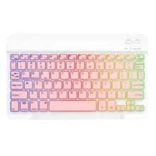Teclado inalámbrico Bluetooth recargable, retroiluminación de 7 colores, compatible con Android Windows Tablets Teléfonos Pro Air Mini, OS/IOS 13 y versiones superiores - Ver 9