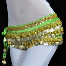1 pieza Cadena de cintura con cuentas redondas pequeñas súper pesada, cadena de cintura de danza del vientre dorada, cinturón de cintura de danza del vientre, perfecta para danza del vientre, festivales, fiestas, ropa de playa, accesorios de playa para mujeres - Multicolor - Ver 18