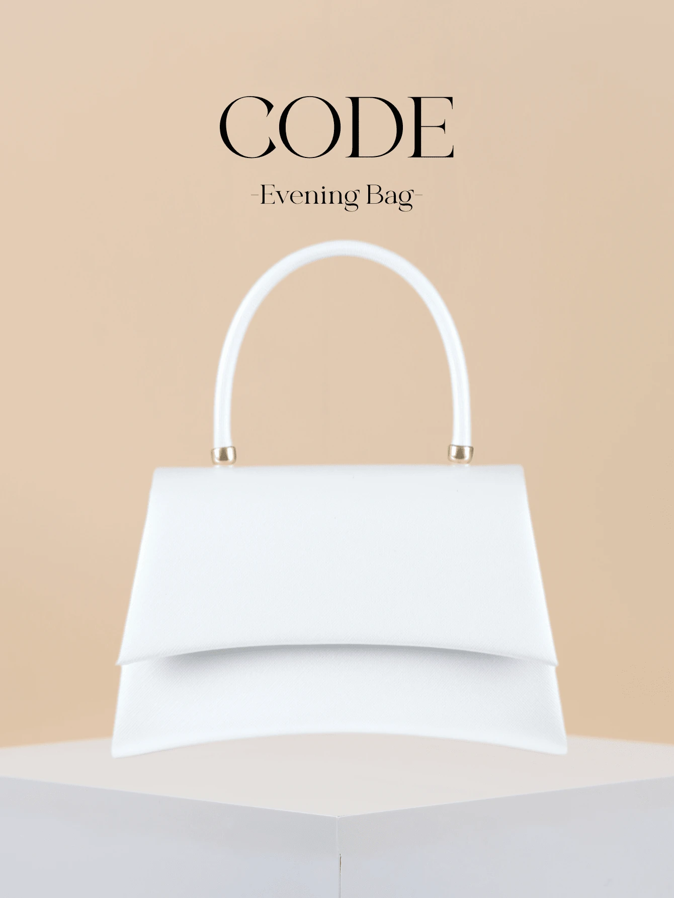 CODE 1件時尚白色棕櫚印花PU翻蓋手提包,可放手機,優雅迷人的女士商務包,適合女性日常使用,手拿包/手提包/單肩包/斜挎包,適用於婚禮/派對/畢業舞會/宴會 - 白色 - 查看 1
