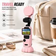 Yoobao Osmo Pocket 3 矽膠保護套，貓咪造型相機手柄保護殼，附螢幕保護貼與貓爪底座，輕量防刮旅行 Vlog 配件 - 查看 6