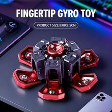 Explosive Shell Fingertip Spinner Metal Alloy Stress Relief Toy Creative Decompression Gadget EDC Portable Mechanical Style Finger Spinner Gray Purple/Gold Blue/Gray Red/Purple Gold 4 Colors Available Birthday Gift - Multicolor - View 12