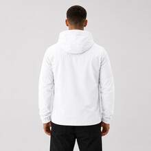 Men's Waterproof Windbreaker With Removable Hood, Sports Jacket For Gym Or Running - 白色 - 查看 3