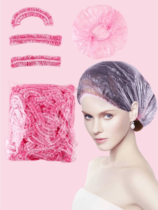 100/150/200/300 pièces Bonnets de douche jetables, couvre-tête anti-poussière, housses de hotte de cuisine de restauration, bonnets de douche secondaires, bonnets de douche pour teinture capillaire, bonnets de salon de beauté en plastique